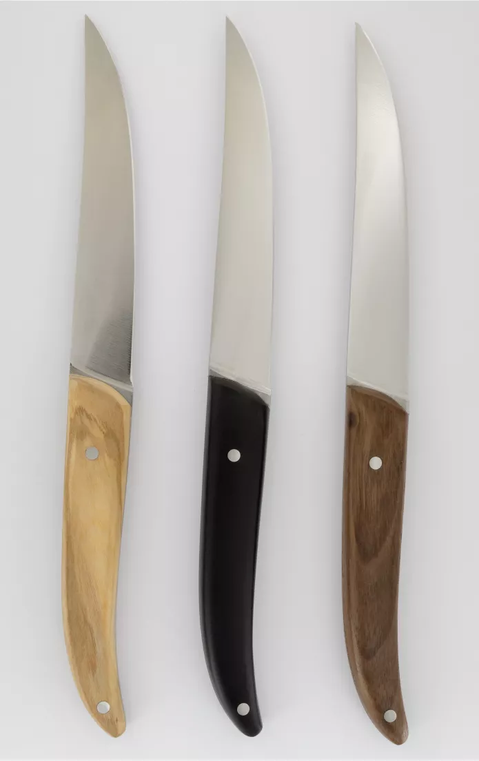 Cuchillo De Mesa Para Carne Filo Dentado Acero Inoxidable/madera Marron